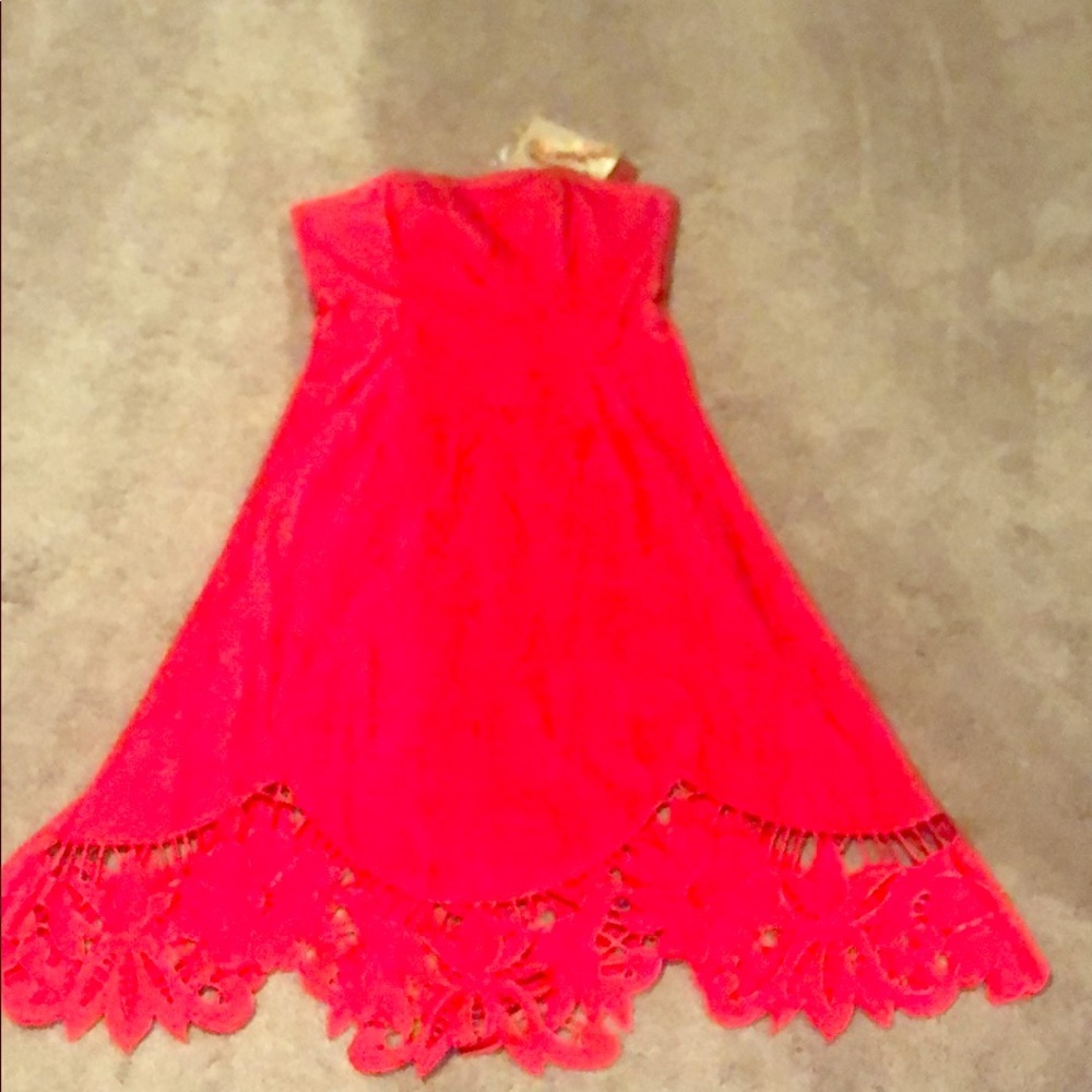 Betsy Johnson Coral Strapless Dress